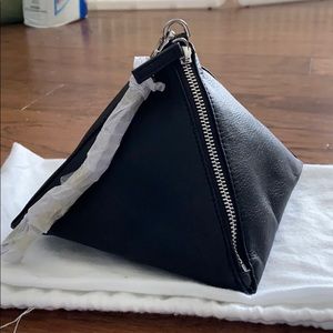 Worth Black Triangle Wristlet